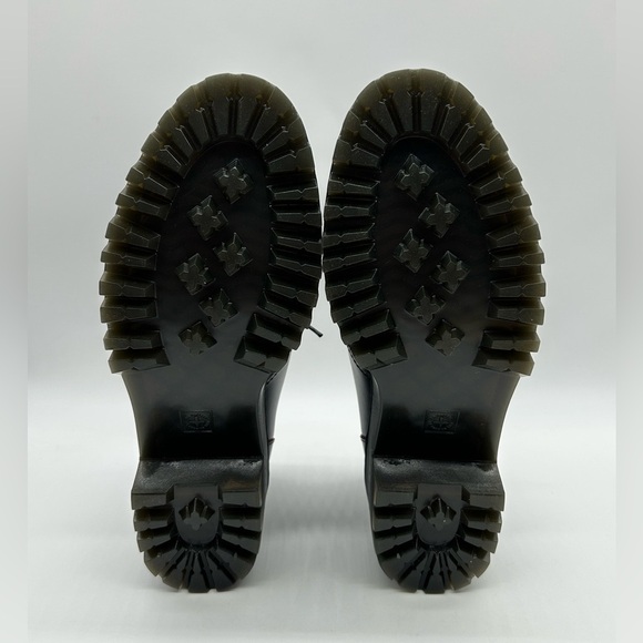 Dr. Martens Leona Lo Platform Oxford Shoes Black Leather Lug Sole Size 10 NWB main image 6